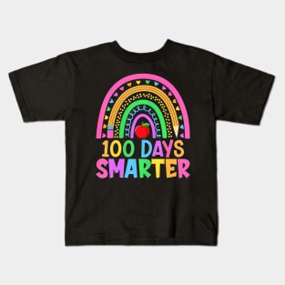 100th Day of School Teacher 100 Days Smarter  BoyGirl Kids T-Shirt